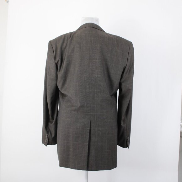 Gieves Hawkes Sz 46 XLG Brown Tan Two Button Lined 100% Wool Blazer - Picture 7 of 14